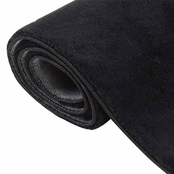 Teppich Waschbar Flauschig Kurzflor 160x230 Rutschfest Schwarz