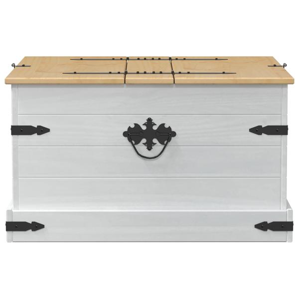 Aufbewahrungsbox Weiß 78 x 78 x 45 cm Massives Kiefernholz