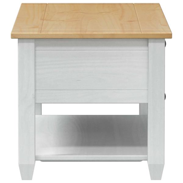 Couchtisch Weiß 100 x 48 x 45 cm Massives Kiefernholz