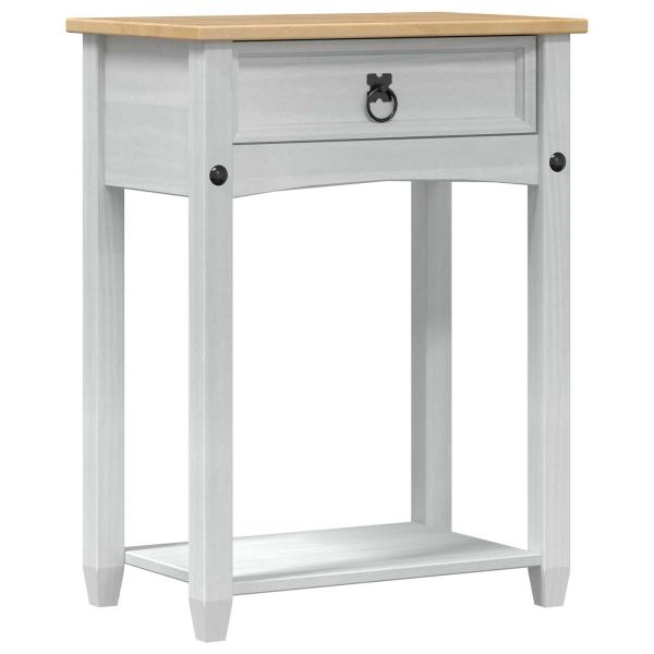 Konsolentisch Weiß 55 x 35 x 73 cm Massives Kiefernholz