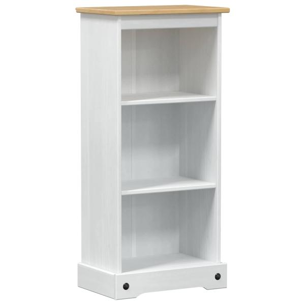 Bücherregal 46 x 29 x 100 cm Massives Kiefernholz Weiß