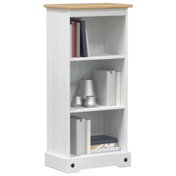 Bücherregal 46 x 29 x 100 cm Massives Kiefernholz Weiß