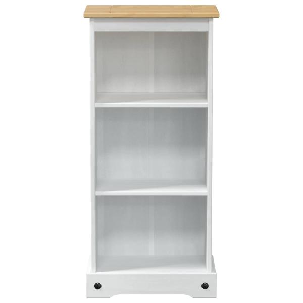 Bücherregal 46 x 29 x 100 cm Massives Kiefernholz Weiß
