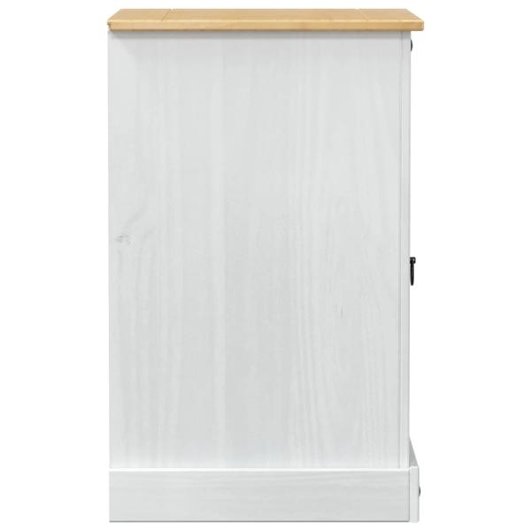 HiFi-Schrank Weiß 60 x 50 x 82 cm Massives Kiefernholz