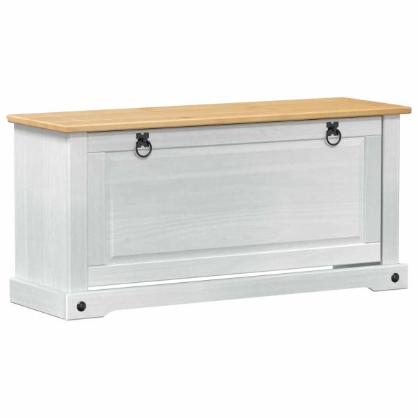 Schuhschrank Corona Weiß 99 x 32 x 49 cm Massives Kiefernholz