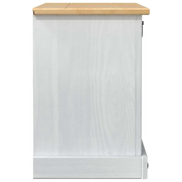 Schuhschrank Corona Weiß 99 x 32 x 49 cm Massives Kiefernholz