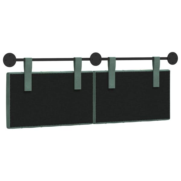Hängendes Kopfteil Mit LED Licht Meergrün Samt