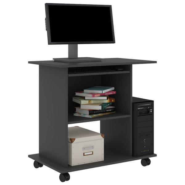 Schreibtisch Grau 80x50x75 cm Holzwerkstoff