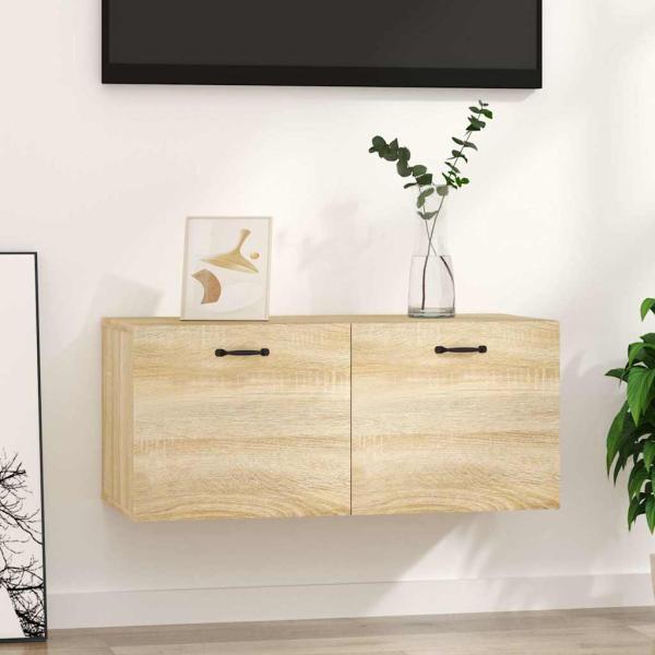 ARDEBO.de - Wandschrank Sonoma-Eiche 80x36,5x35 cm Holzwerkstoff