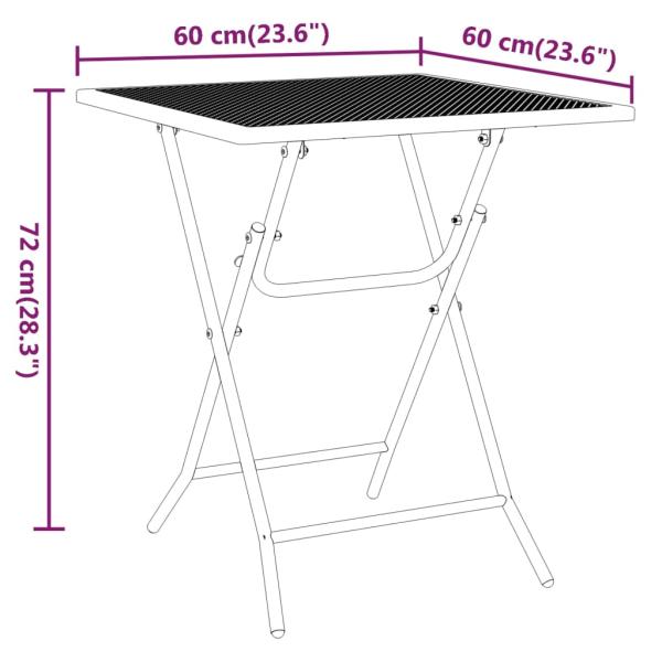 5-tlg. Garten-Essgruppe Streckmetall Anthrazit