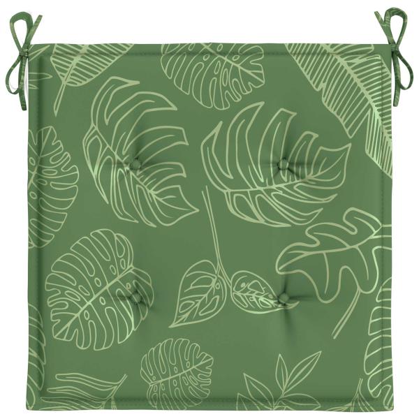 Stuhlkissen 4 Stk. Grün und Weiß 50 x 50 x 4 cm Oxford-Stoff