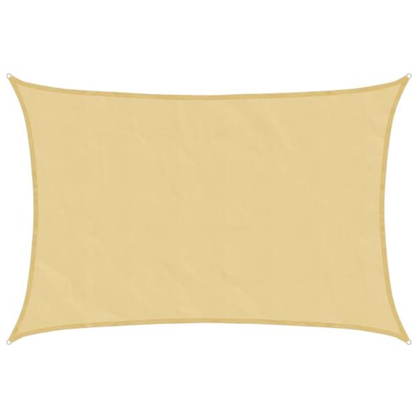 Sonnensegel Sandfarbe 3x4 m 100% Polyester Oxford