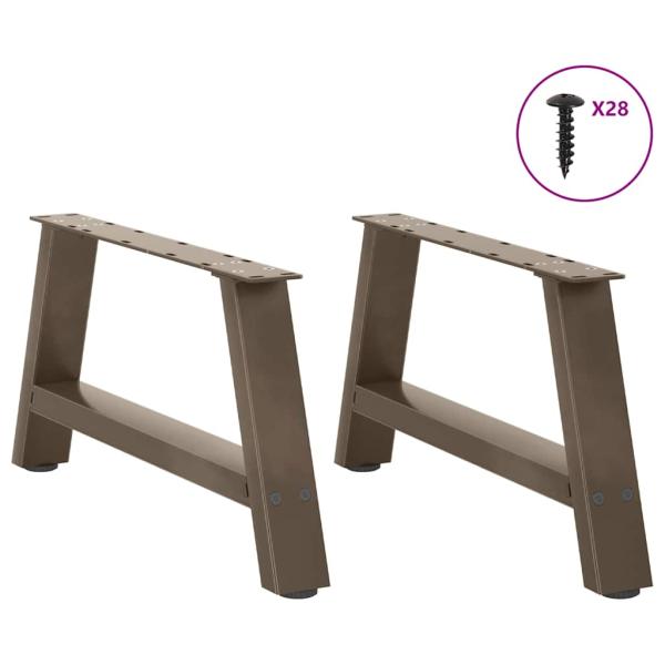 Couchtischbeine A-Form 2 Stk. 60x(30-31) cm Stahl
