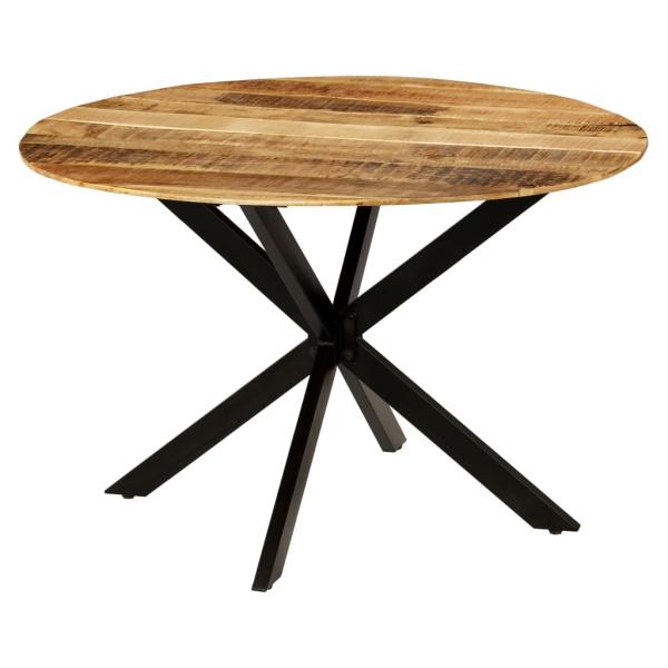 Esstisch Raues Massives Mangoholz und Stahl 120x77 cm