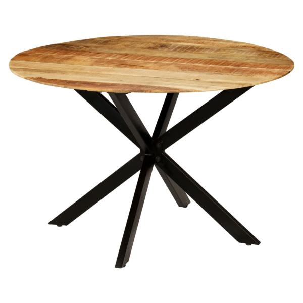 Esstisch Raues Massives Mangoholz und Stahl 120x77 cm