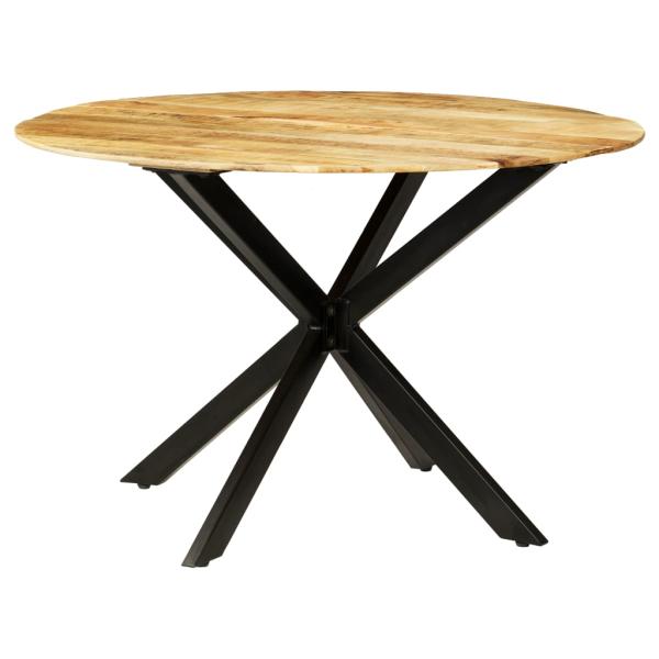 Esstisch Raues Massives Mangoholz und Stahl 120x77 cm