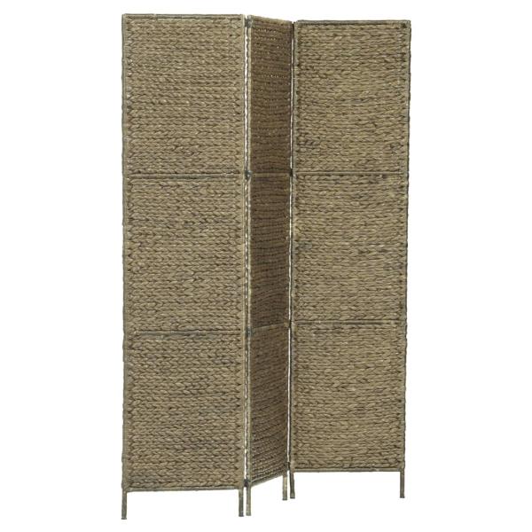 3-teiliger Paravent Braun 116×160 cm Wasserhyazinthe