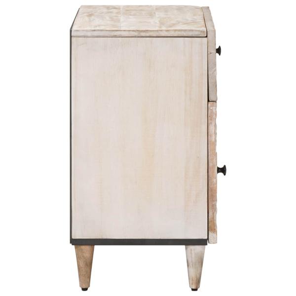 Bettkasten Weiß 50 x 33 x 60 cm Massivholz Mango