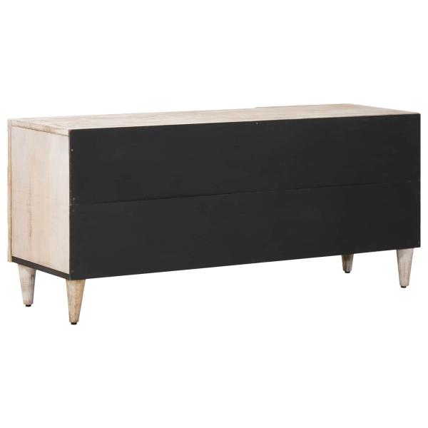 TV-Schränk Weiß 105 x 33,5 x 46 cm Massivholz Mango
