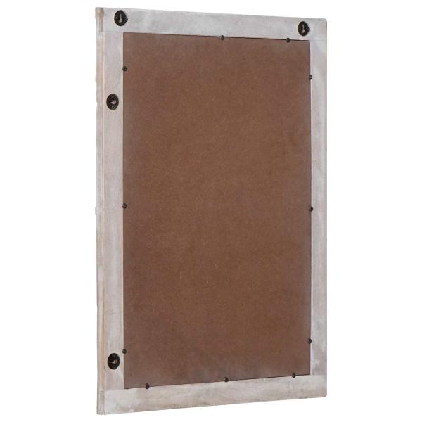 Wandspiegel Weiß 70 x 50 cm Massivholz Mango Rechteckig