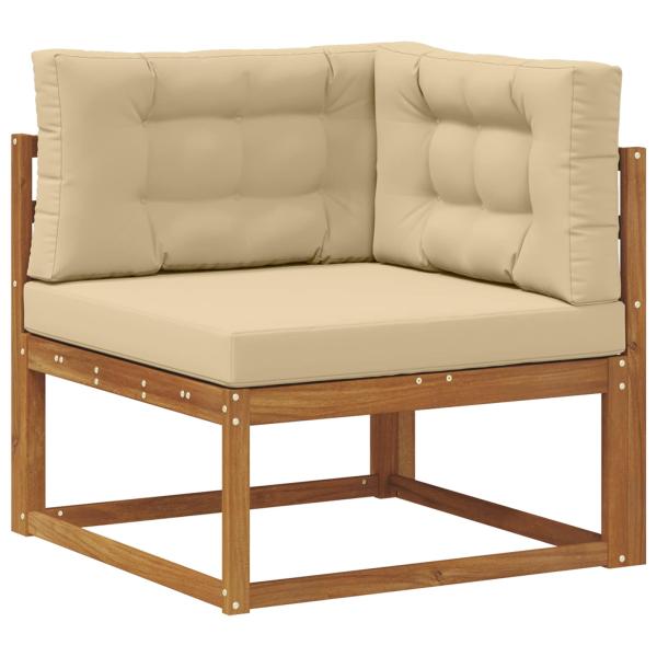 Outdoor-Sofagarnitur 4 stk. 4-Sitzer Polyester Natur und Beige