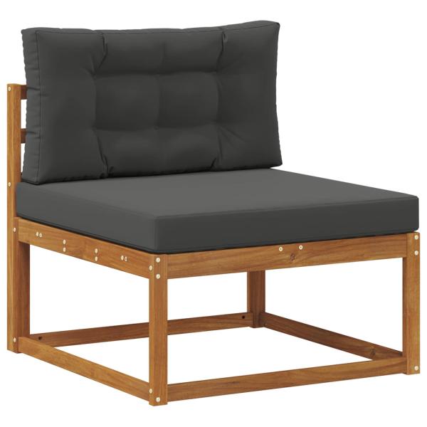 Outdoor-Sofagarnitur 6 stk. Natur und Anthrazit