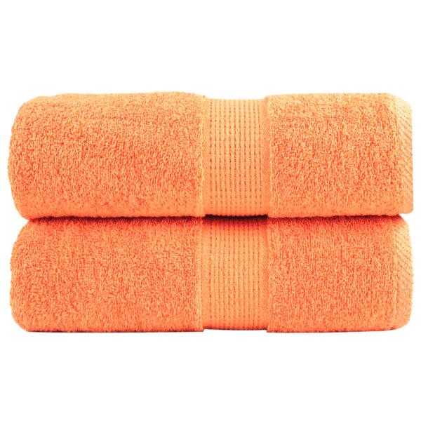 ARDEBO.de - Premium-Gästetücher SOLUND 2 Stk. Orange 30x50 cm 600 g/m²