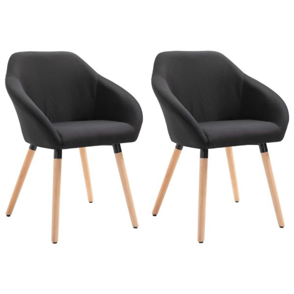 ARDEBO.de - Esszimmerstühle 2 Stk. Schwarz Stoff