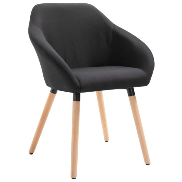 Esszimmerstühle 2 Stk. Schwarz Stoff