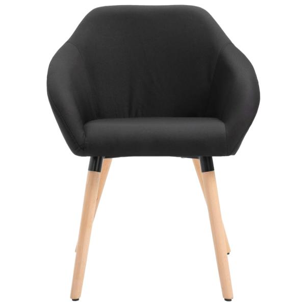 Esszimmerstühle 2 Stk. Schwarz Stoff