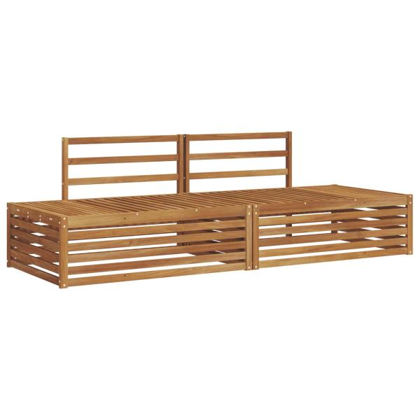2 stk. Outdoor-Sofagarnitur Massivholz Akazie Natur