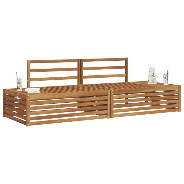 2 stk. Outdoor-Sofagarnitur Massivholz Akazie Natur