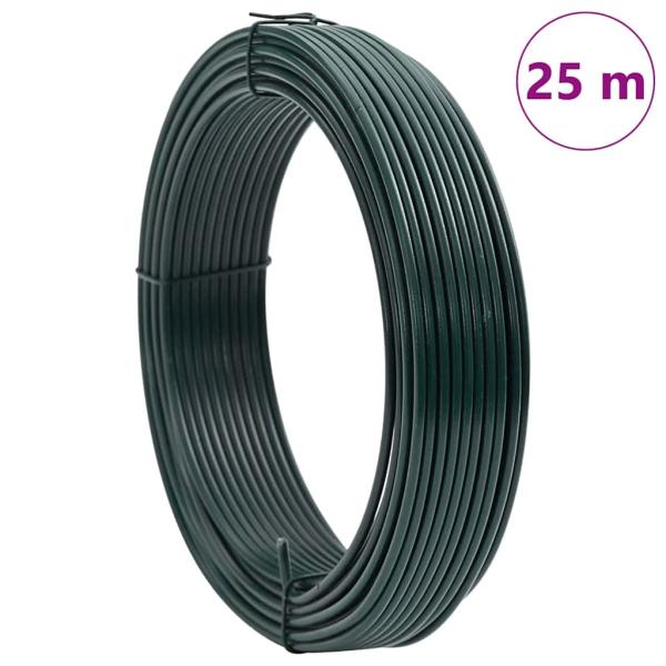 Zaunbindedraht Grün 25 m PVC