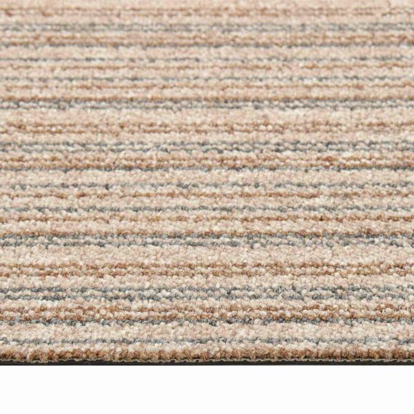 Teppich 20 stk. Gestreiftes Beige 50 x 50 cm 100% Polypropylen