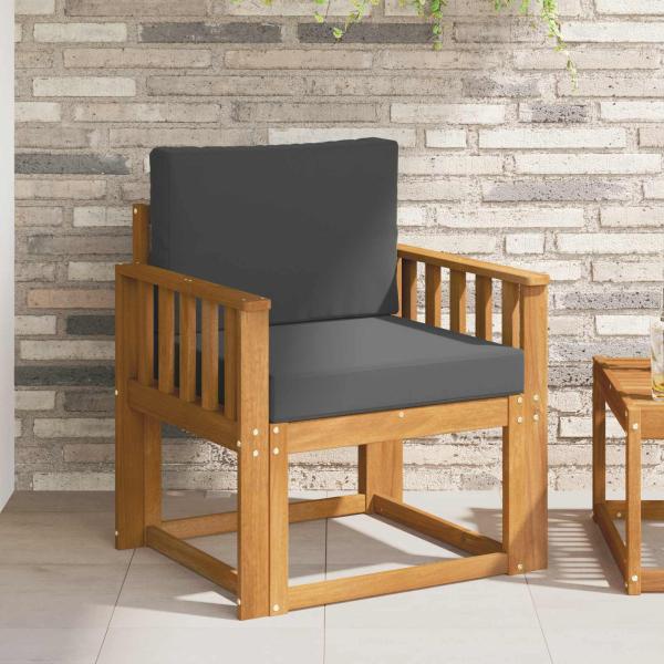 ARDEBO.de - Outdoor-Sofa Massives Akazienholz und Polyester Natur
