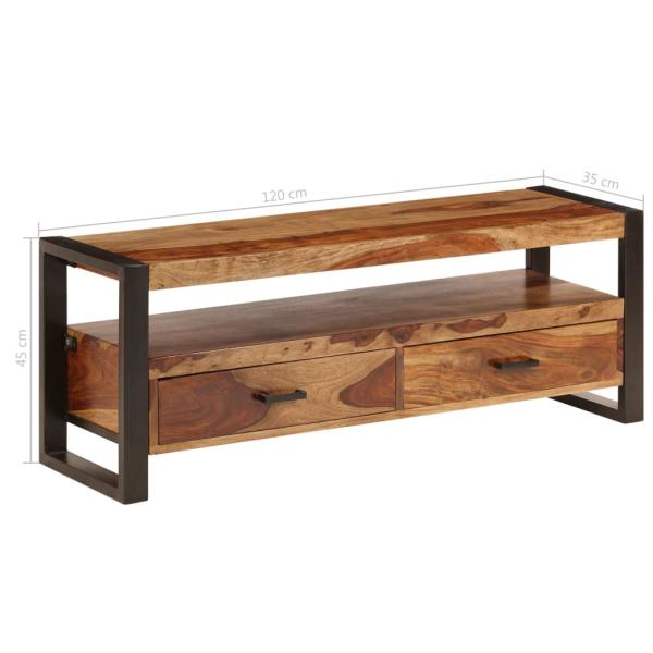 TV-Schrank 120x35x45 cm Massivholz Akazie