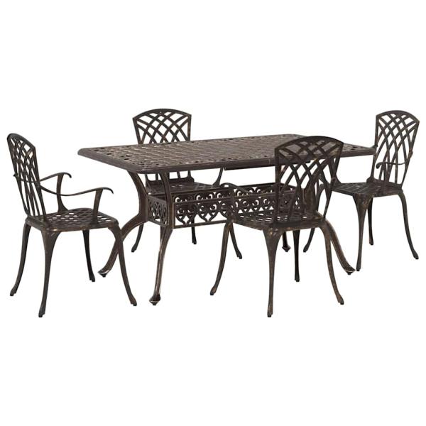 Garten Essgruppe 5 pcs Bronze Aluminium