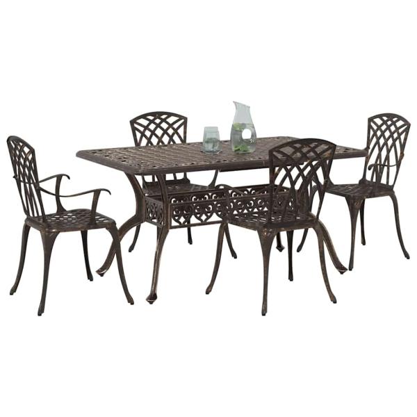 Garten Essgruppe 5 pcs Bronze Aluminium