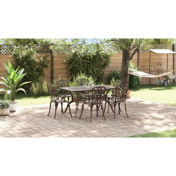 Garten Essgruppe 7 pcs Bronze Aluminium