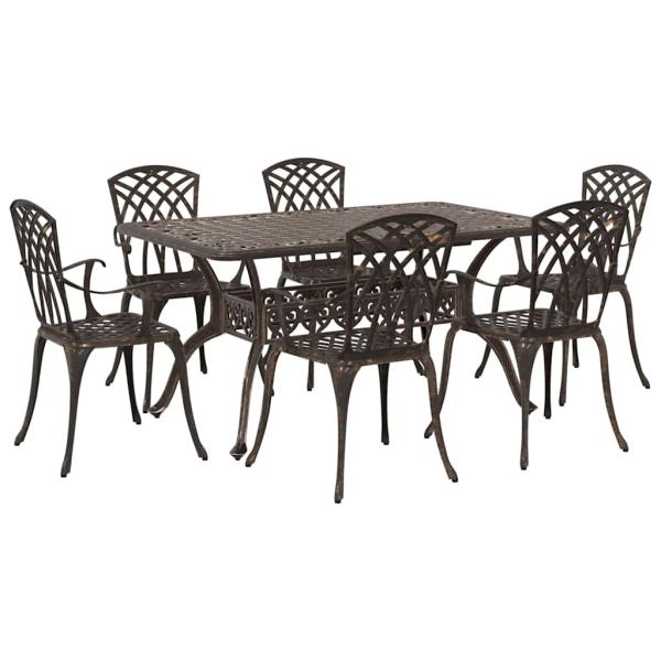 Garten Essgruppe 7 pcs Bronze Aluminium
