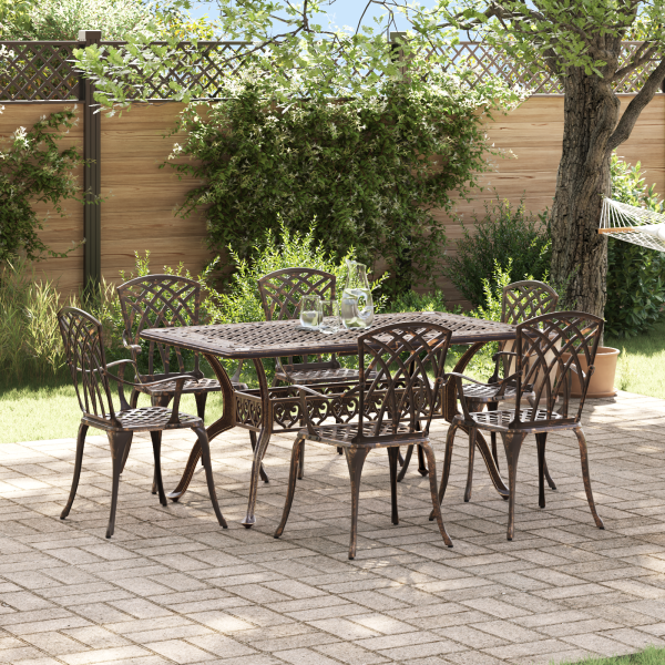 Garten Essgruppe 7 pcs Bronze Aluminium