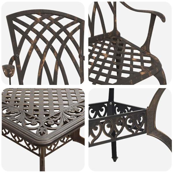 Garten Essgruppe 7 pcs Bronze Aluminium