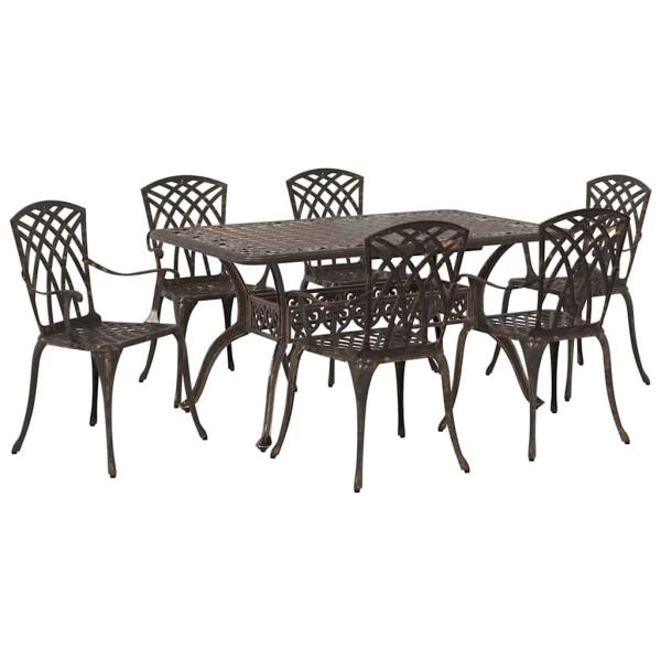 Garten Essgruppe 7 pcs Bronze Aluminium