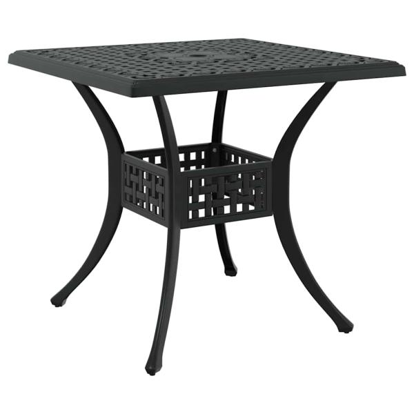 Gartentisch Set 5 pcs Schwarz Gussaluminium