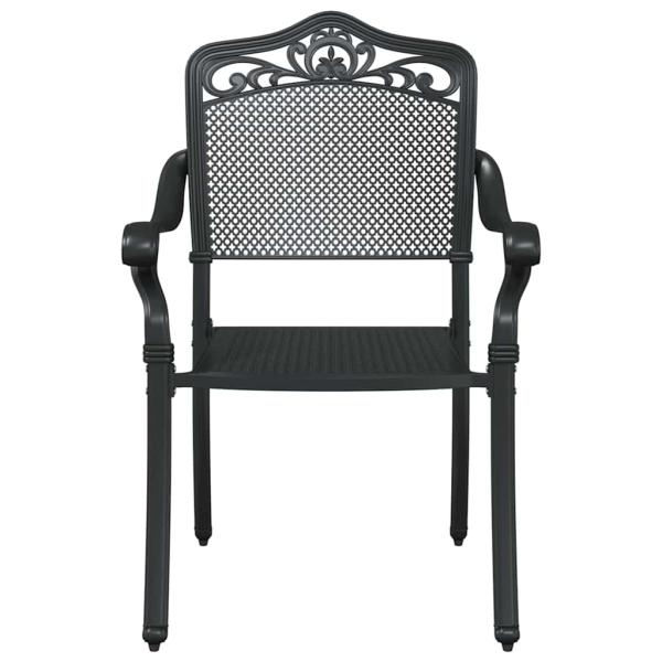 Gartentisch Set 5 pcs Schwarz Gussaluminium