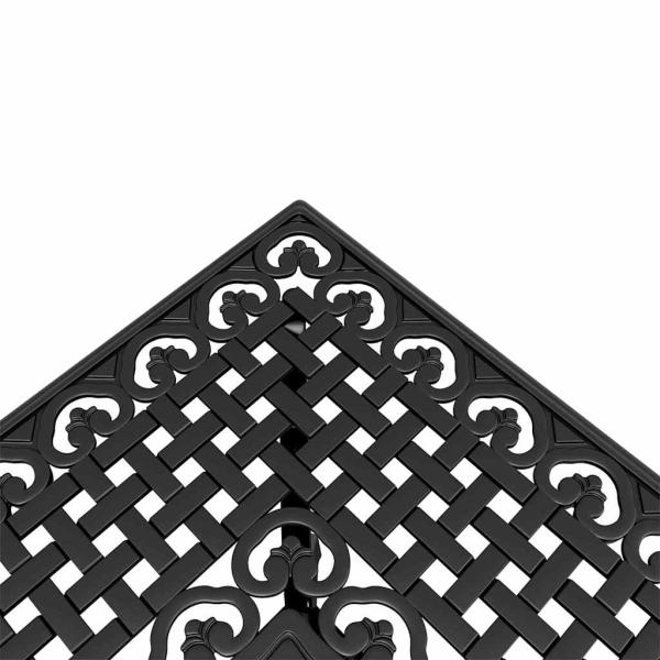Gartentisch Set 3 pcs Schwarz Gussaluminium