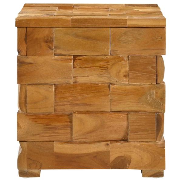 Aufbewahrungshocker Braun 40 x 40 x 45 cm Massives Teakholz