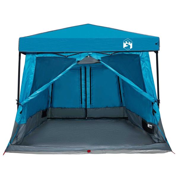 Camping-Zelt-Set mit Dach 2 pcs Blau Taffeta und Stoff