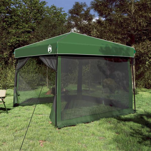 ARDEBO.de - Camping-Zelt-Set mit Dach 2 pcs Grün Taffeta und Stoff