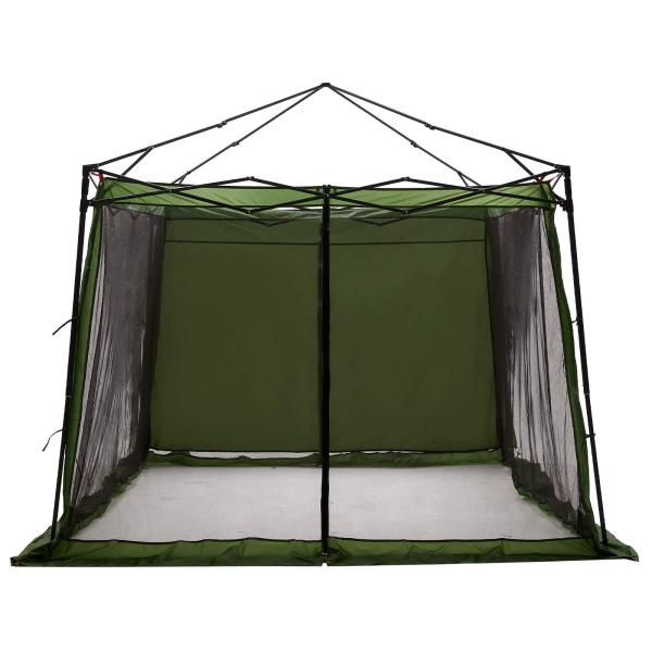 Camping-Zelt-Set mit Dach 2 pcs Grün Taffeta und Stoff